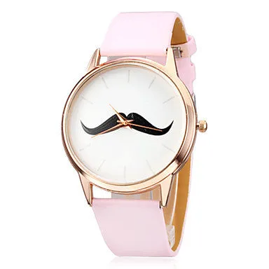 Women's Watch Minimalism Design Beard Pattern