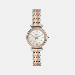 Women's White Dial Analog Stainless Steel Watch ES4649